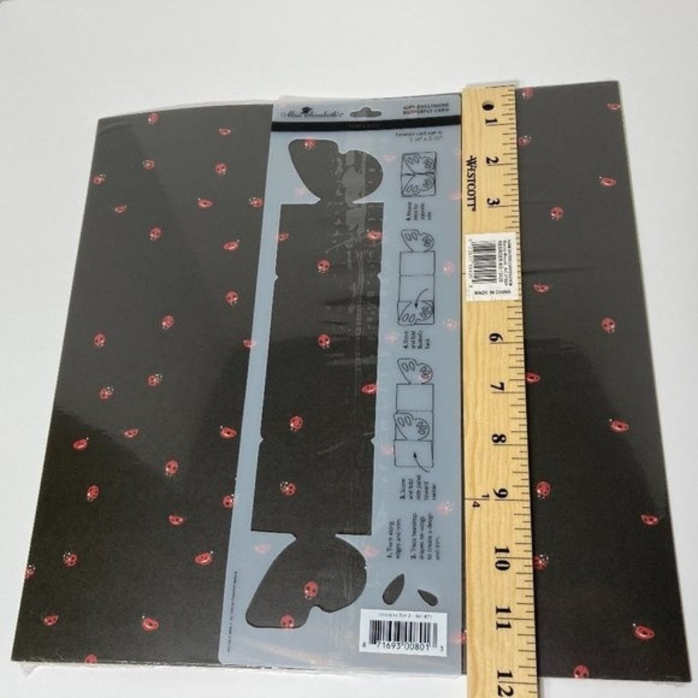Gift Enclosure Butterfly Card Stencil Template